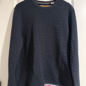 Original Penguin Men's Quilted Crewneck Sweater - Navy
